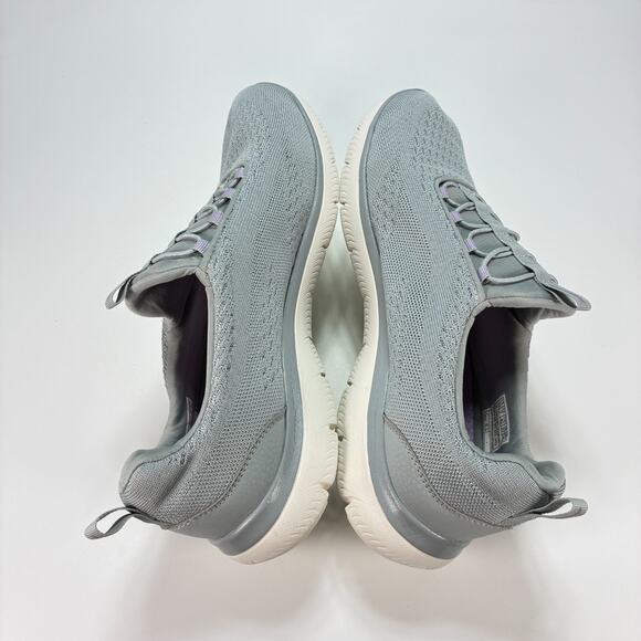 Skechers Summits Grey Knit Slip On Running Shoes 179052WR Women's Size 10 - Picture 7 of 10
